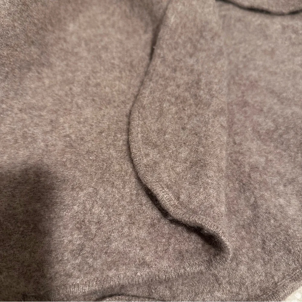 Lusso 100% cashmere Boatneck Sweater in Medium Brown XXL Round Hem Mid Sleeves - Picture 6 of 16